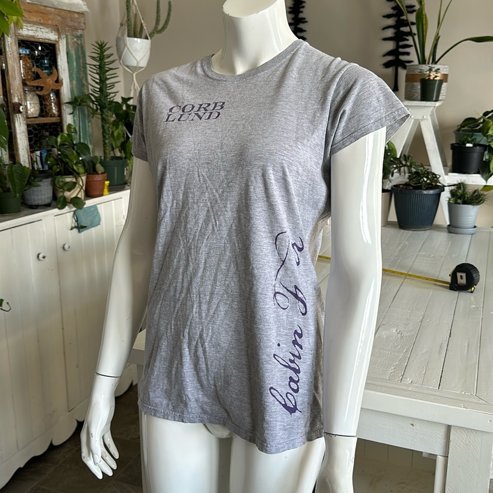 Corb Lund short sleeve T-shirt size XL 90% cotton 10% polyester gray